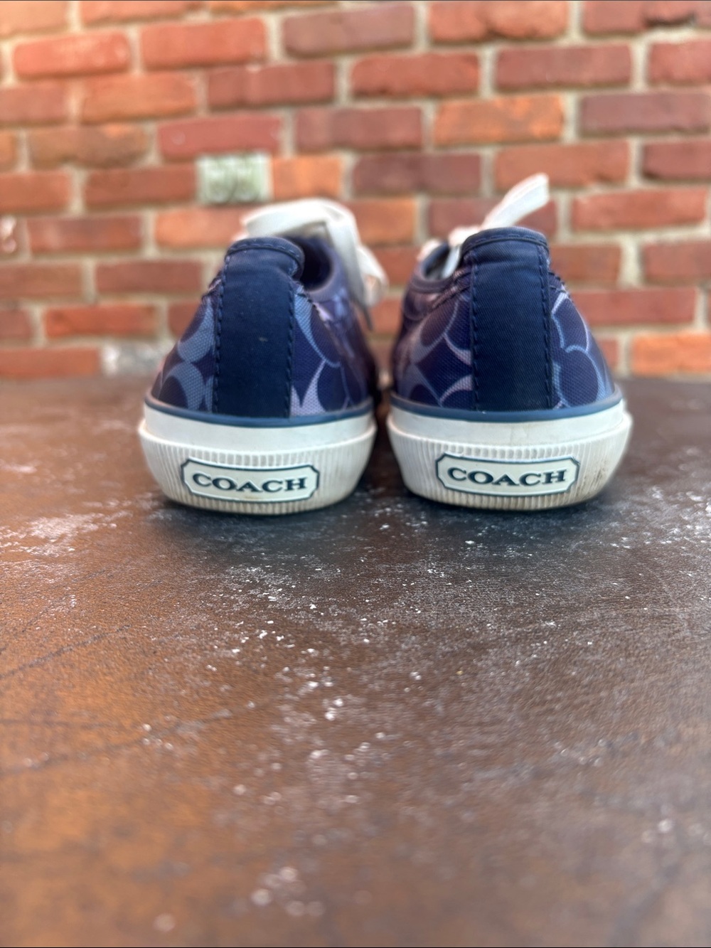 Coach Kalyn Navy and Light Purple Signature Canvas Sneakers size 7.5 B - Picture 4 of 8